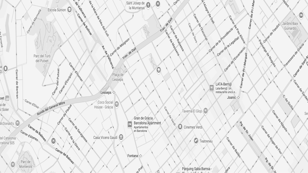 Mapa de la ubicació de Finques Perramon a Gràcia